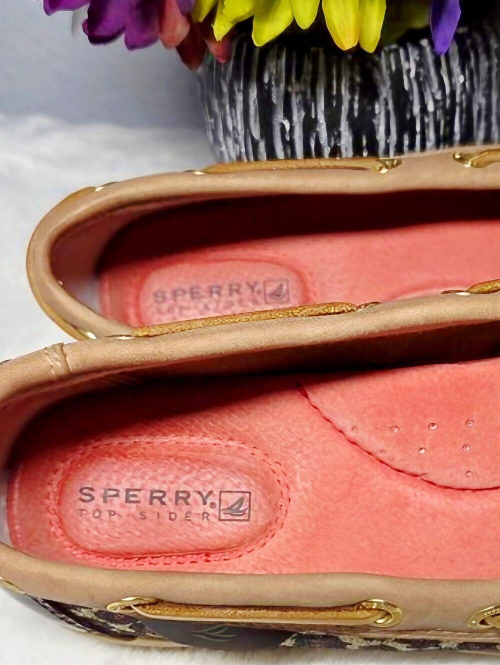 Sperry Leopard Sparkle Metallic Panel Boat Shoes - EUC – Size: 7.5 (Women’s) - Picture 8 of 11